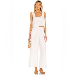 White linen two piece set